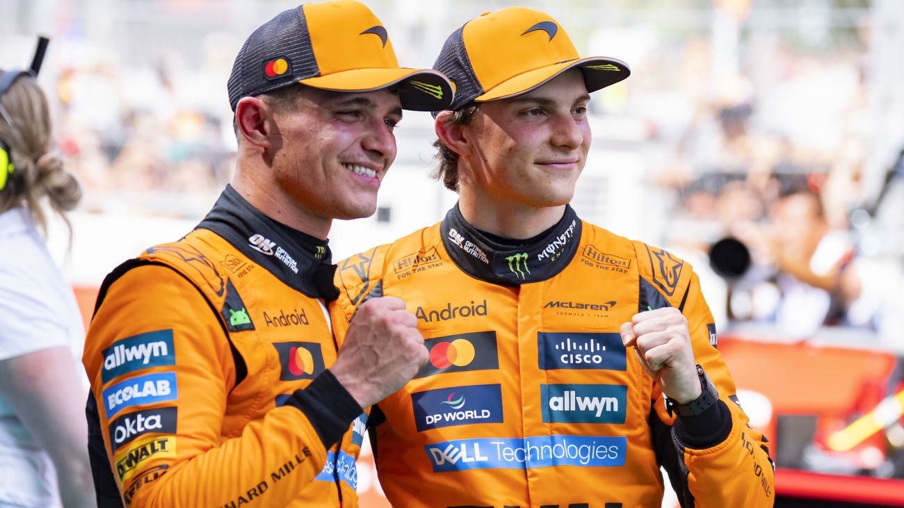 Lando Norris és Oscar Piastri-Nyitókép: MTI/EPA/EFE/Siu Wu