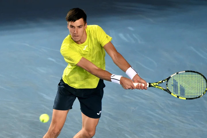 Marozsán Fábián a tavalyi Australian Open 1. fordulójában Fotó: AFP/Xinhua/Lo Ping Fai